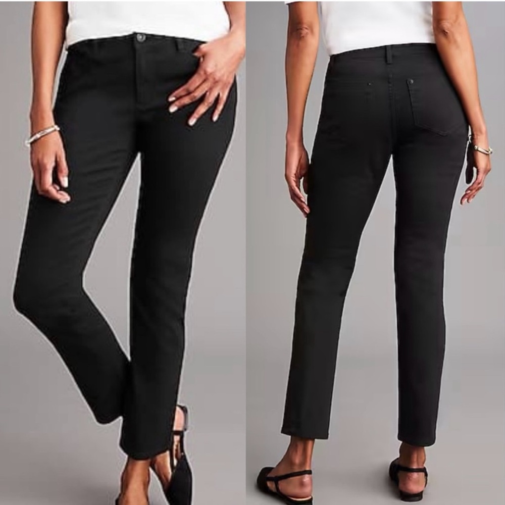 J.Jill Denim Authentic Fit Slim Ankle Jeans Size 14P Black